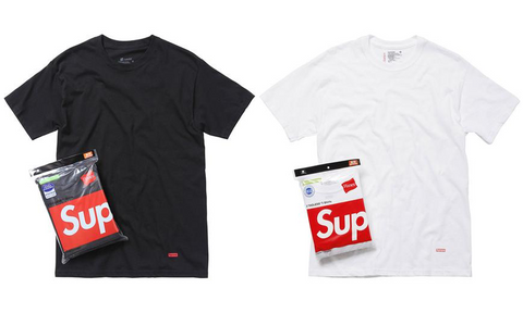 Supreme x Hanes Tagless Tees - Pack of 2 - zero's zeros world sneakers hypebeast streetwear street wear store stores shop los angeles melrose fairfax hollywood santa monica LA l.a. legit authentic cool kicks undefeated round two flight club solestage supreme where to buy sell trade consign yeezy yezzy yeezys vlone virgil abloh bape assc chrome hearts off white hype sneaker shoes streetwear sneakerhead consignment trade resale best dope dopest shopping