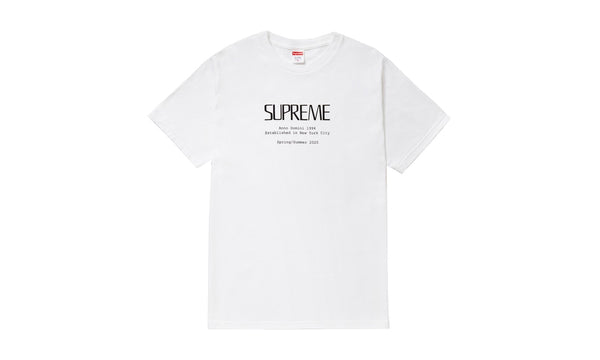 Supreme Anno Domini Tee - zero's zeros world sneakers hypebeast streetwear street wear store stores shop los angeles melrose fairfax hollywood santa monica LA l.a. legit authentic cool kicks undefeated round two flight club solestage supreme where to buy sell trade consign yeezy yezzy yeezys vlone virgil abloh bape assc chrome hearts off white hype sneaker shoes streetwear sneakerhead consignment trade resale best dopest shopping
