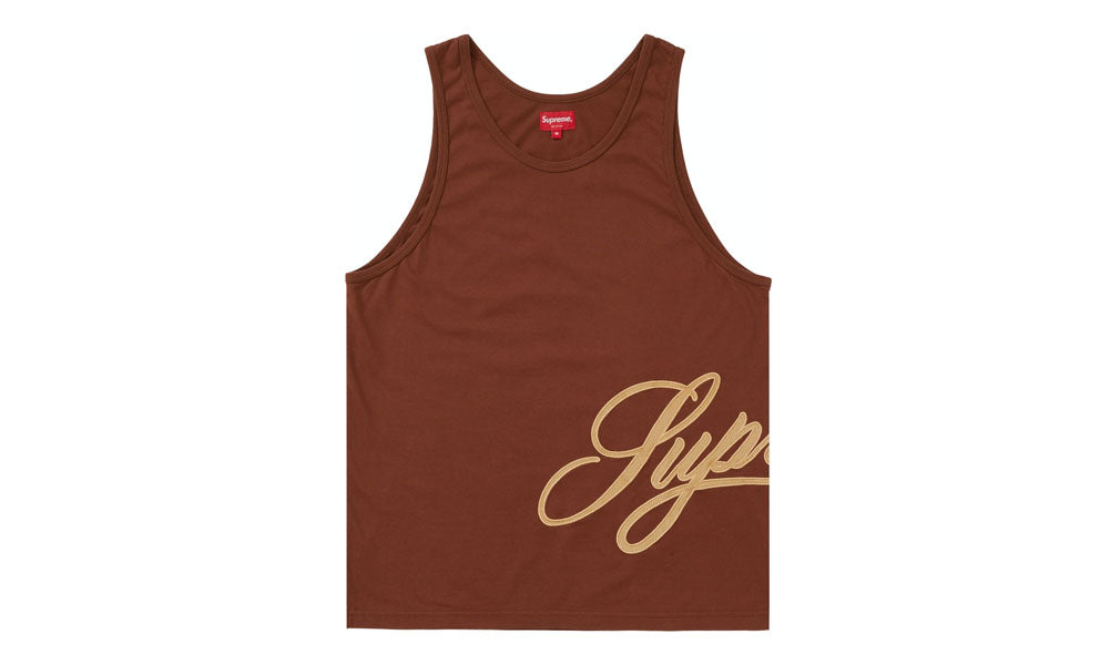 Supreme Mesh Script Tank Top