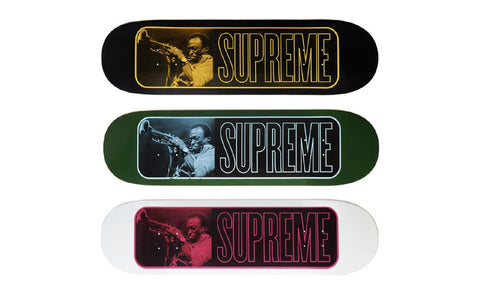Supreme Miles Davis Skateboard Deck Set - zero's zeros world sneakers hypebeast streetwear street wear store stores shop los angeles melrose fairfax hollywood santa monica LA l.a. legit authentic cool kicks undefeated round two flight club solestage supreme where to buy sell trade consign yeezy yezzy yeezys vlone virgil abloh bape assc chrome hearts off white hype sneaker shoes streetwear sneakerhead consignment trade resale best dopest shopping