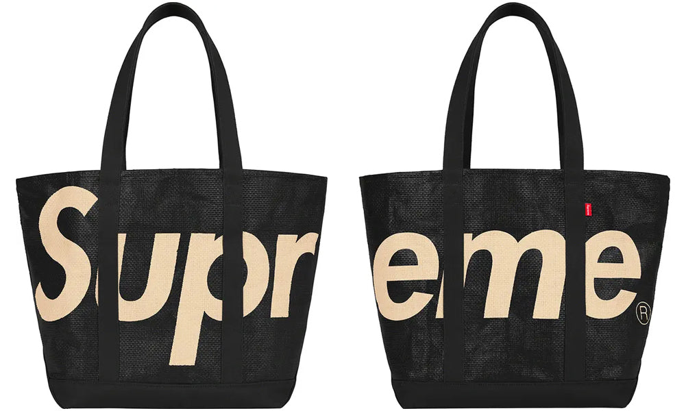 supreme トートバッグ Raffia Tote Black 新品