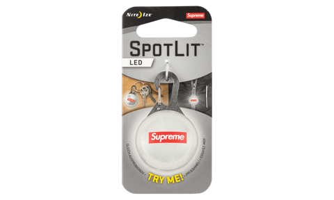 Supreme SpotLit LED Keychain - zero's zeros world sneakers hypebeast streetwear street wear store stores shop los angeles melrose fairfax hollywood santa monica LA l.a. legit authentic cool kicks undefeated round two flight club solestage supreme where to buy sell trade consign yeezy yezzy yeezys vlone virgil abloh bape assc chrome hearts off white hype sneaker shoes streetwear sneakerhead consignment trade resale best dopest shopping
