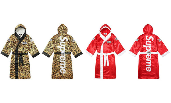 Supreme x Everlast Satin Hooded Boxing Robe - zero's zeros world sneakers hypebeast streetwear street wear store stores shop los angeles melrose fairfax hollywood santa monica LA l.a. legit authentic cool kicks undefeated round two flight club solestage supreme where to buy sell trade consign yeezy yezzy yeezys vlone virgil abloh bape assc chrome hearts off white hype sneaker shoes streetwear sneakerhead consignment trade resale best dopest shopping