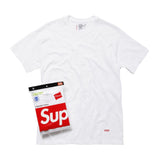 Supreme x Hanes Tagless Tees - Pack of 3 - zero's zeros world sneakers hypebeast streetwear street wear store stores shop los angeles melrose fairfax hollywood santa monica LA l.a. legit authentic cool kicks undefeated round two flight club solestage supreme where to buy sell trade consign yeezy yezzy yeezys vlone virgil abloh bape assc chrome hearts off white hype sneaker shoes streetwear sneakerhead consignment trade resale best dope dopest shopping