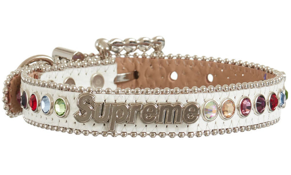 Supreme x B.B. Simon Studded Dog Collar - zero's zeros world sneakers hypebeast streetwear street wear store stores shop los angeles melrose fairfax hollywood santa monica LA l.a. legit authentic cool kicks undefeated round two flight club solestage supreme where to buy sell trade consign yeezy yezzy yeezys vlone virgil abloh bape assc chrome hearts off white hype sneaker shoes streetwear sneakerhead consignment trade resale best dope dopest shopping