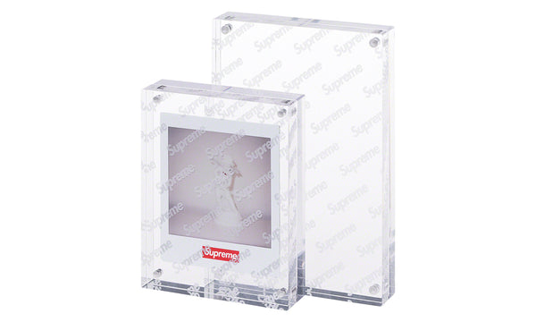 Supreme Acrylic Photo Frame - Set Of 2 - zero's zeros world sneakers hypebeast streetwear street wear store stores shop los angeles melrose fairfax hollywood santa monica LA l.a. legit authentic cool kicks undefeated round two flight club solestage supreme where to buy sell trade consign yeezy yezzy yeezys vlone virgil abloh bape assc chrome hearts off white hype sneaker shoes streetwear sneakerhead consignment trade resale best dopest shopping