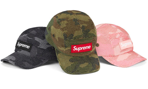 Supreme Camo Grid Velvet Camp Cap - zero's zeros world sneakers hypebeast streetwear street wear store stores shop los angeles melrose fairfax hollywood santa monica LA l.a. legit authentic cool kicks undefeated round two flight club solestage supreme where to buy sell trade consign yeezy yezzy yeezys vlone virgil abloh bape assc chrome hearts off white hype sneaker shoes streetwear sneakerhead consignment trade resale best dope dopest shopping