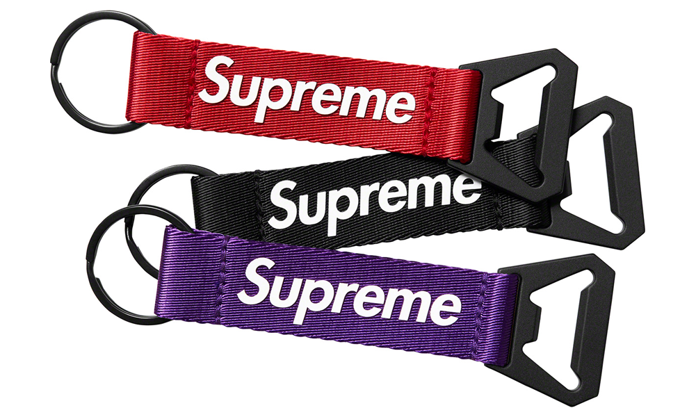 Supreme Bottle Opener Webbing Keychain Black